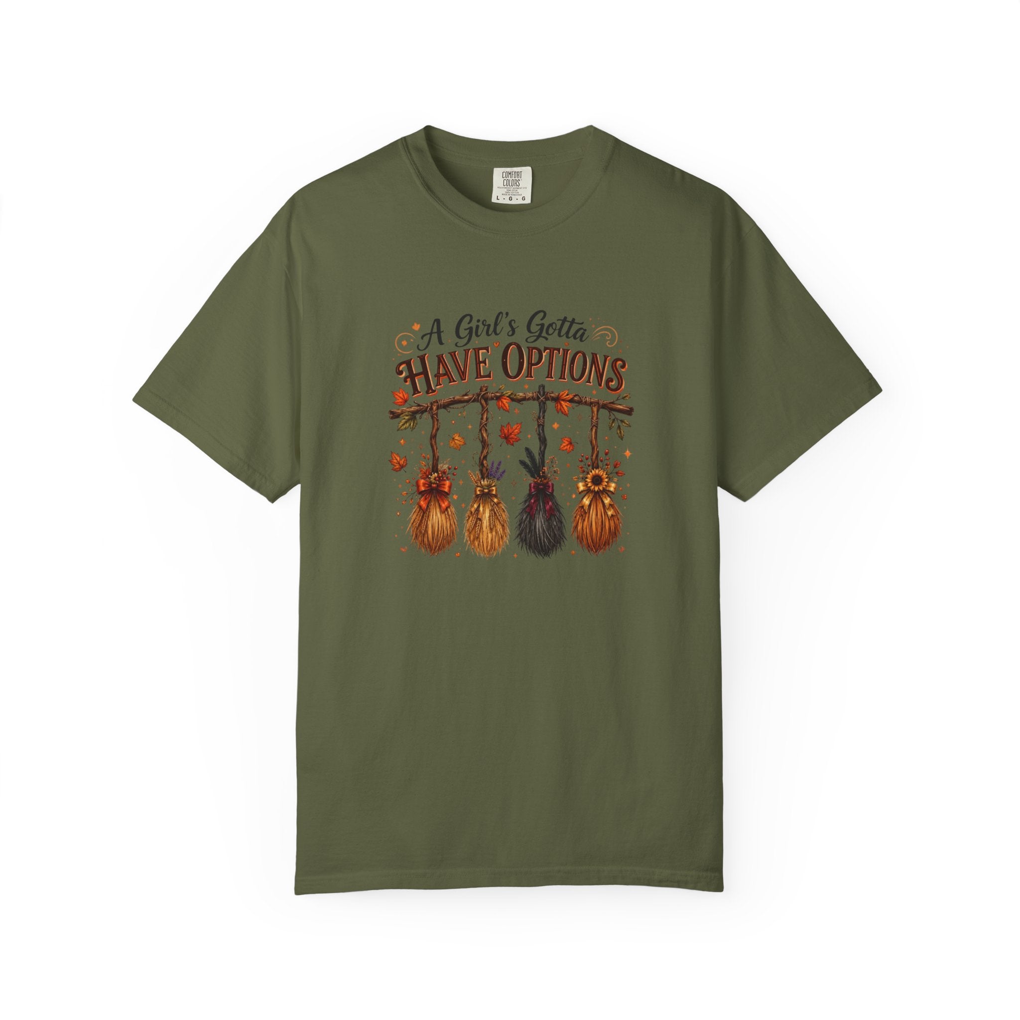 "A Girl's Gotta Have Options" Autumn Gnome Tee