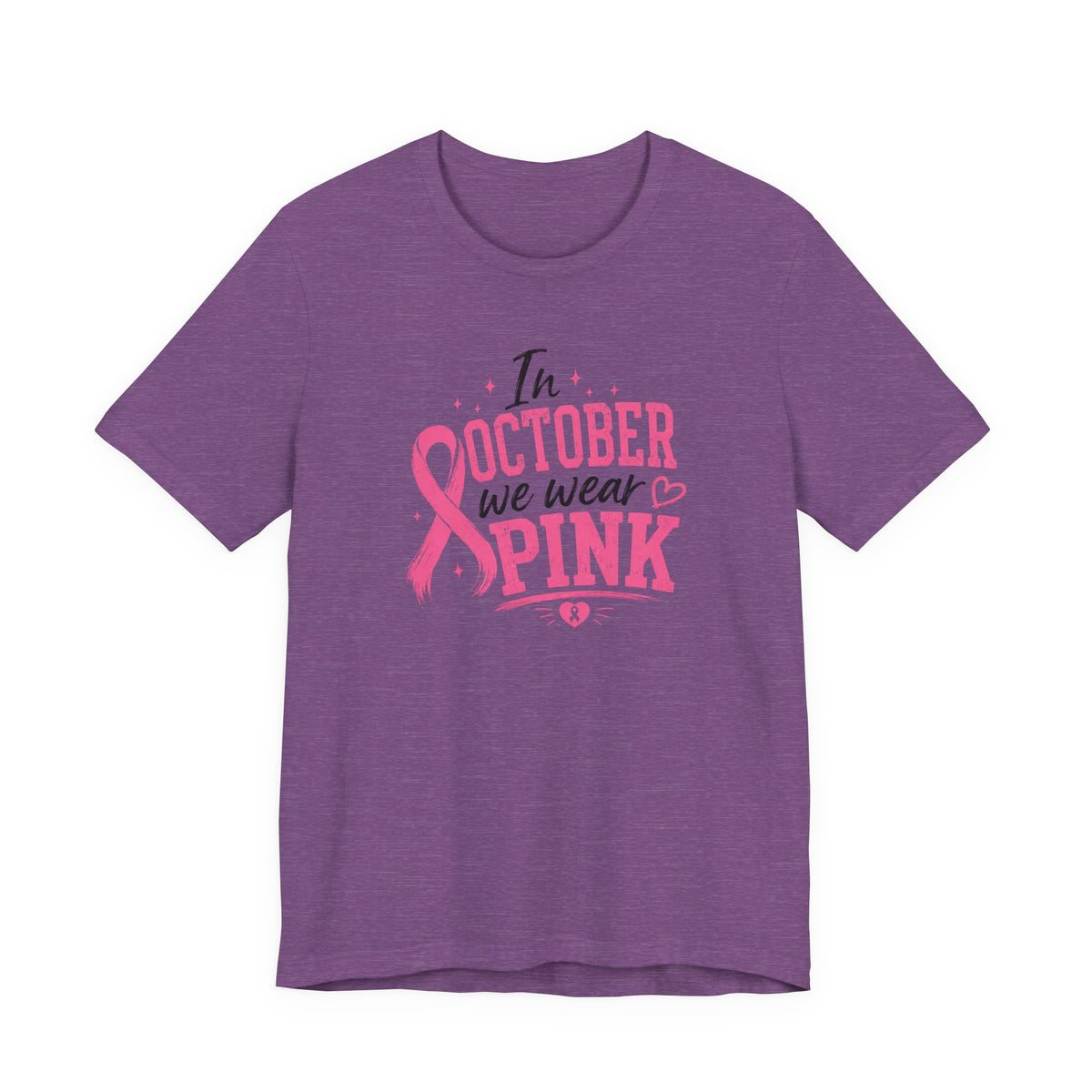 Breast Cancer Awareness T-Shirt — "In October We Wear Pink" Ribbon Tee