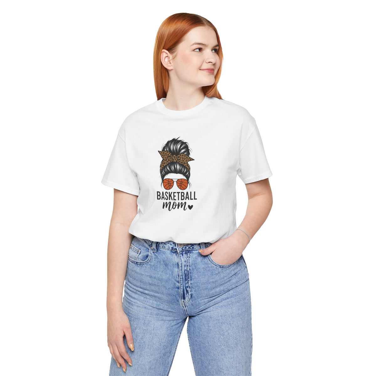 Graphic Basketball Sunglasses & Messy Bun Shirt