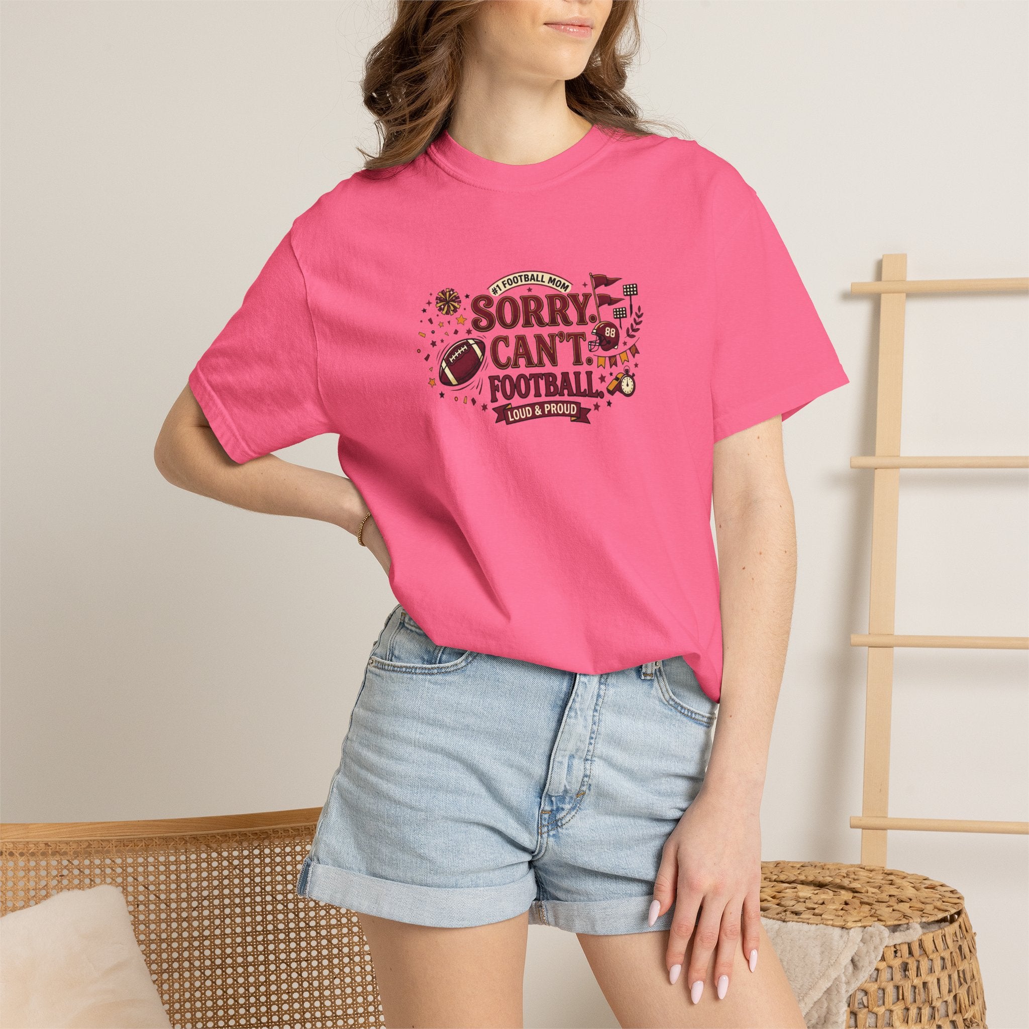 Sorry I Can't, Football T-Shirt