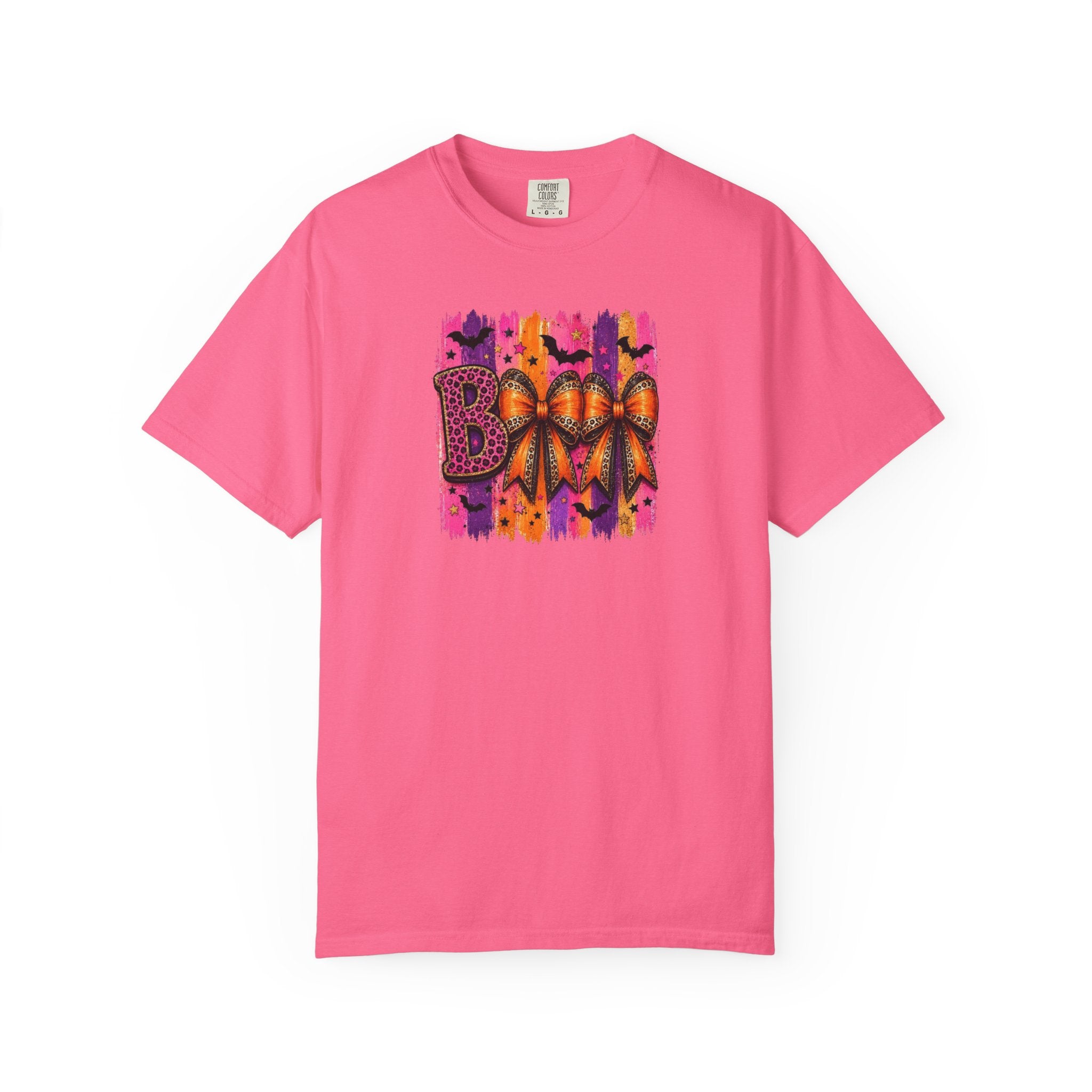 Boo Halloween Graphic T-Shirt — Colorful Spooky Pumpkin Design