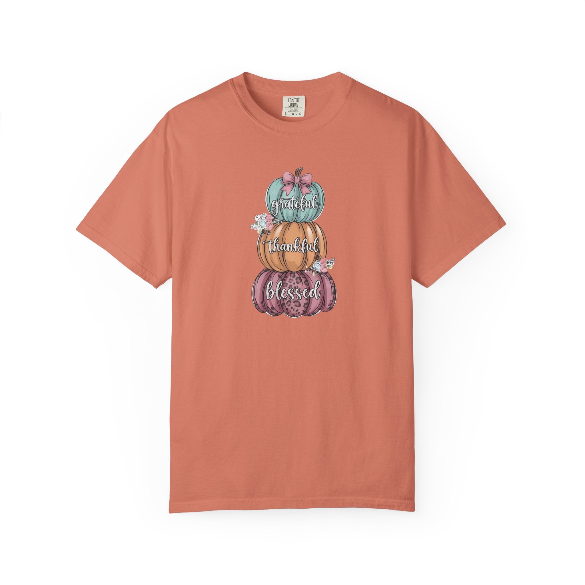 Pumpkin Stack "Grateful Thankful Blessed" T-Shirt