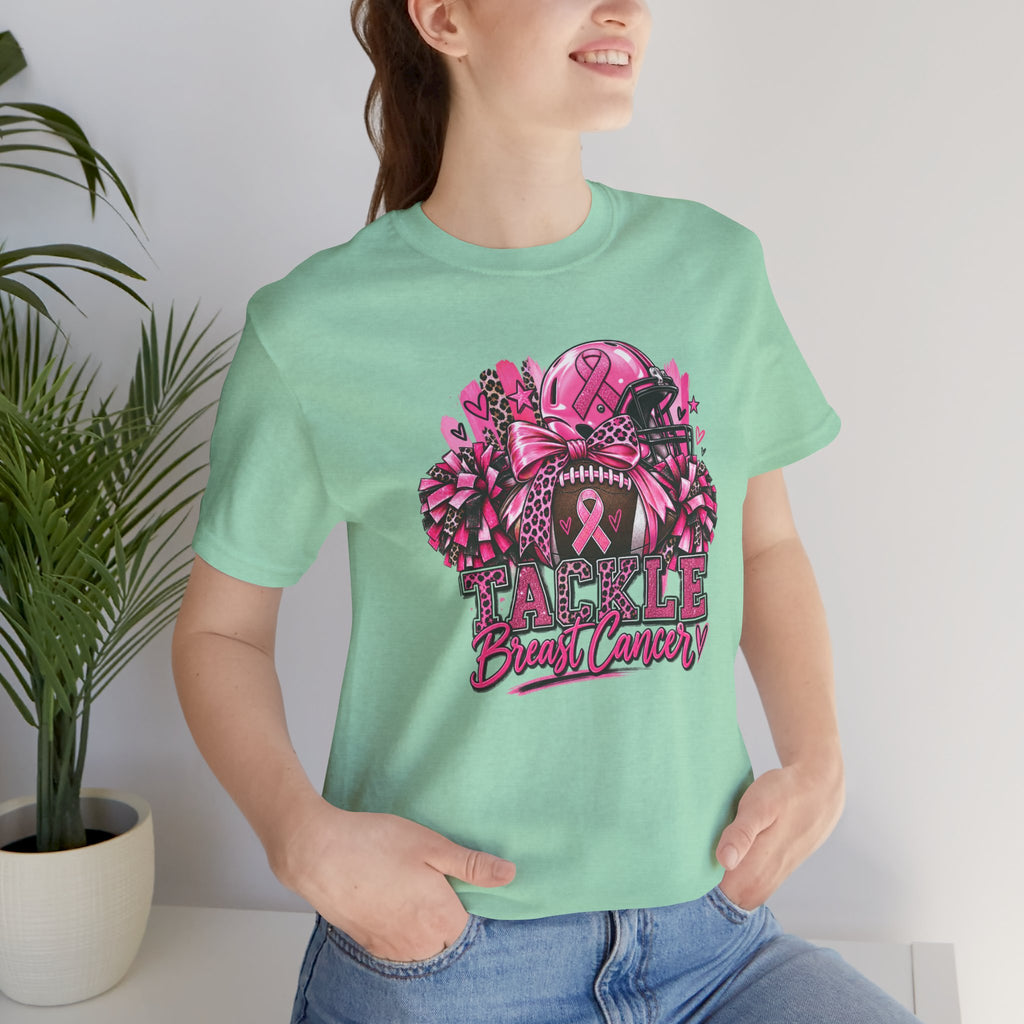 Tackle Breast Cancer Football T-Shirt