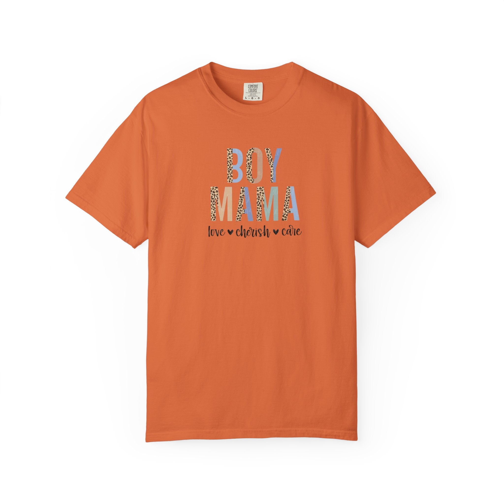 Boy Mama T-Shirt – Retro Floral 'Boy Mama' Tee with 'love  cherish  raise'