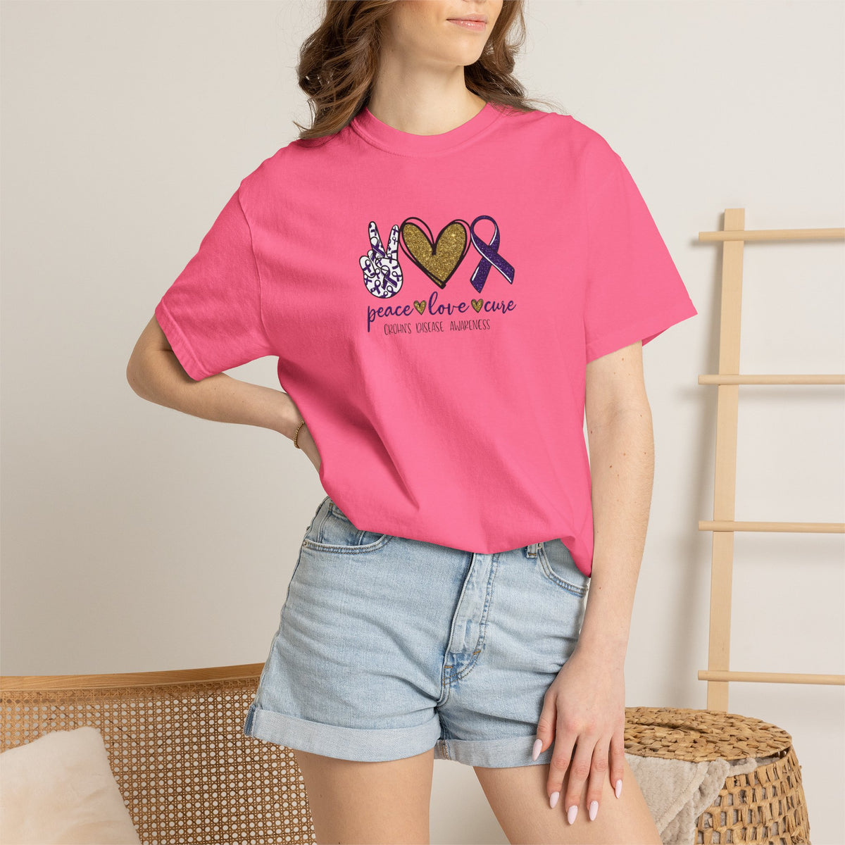 Peace Love Crohn's Awareness T-Shirt