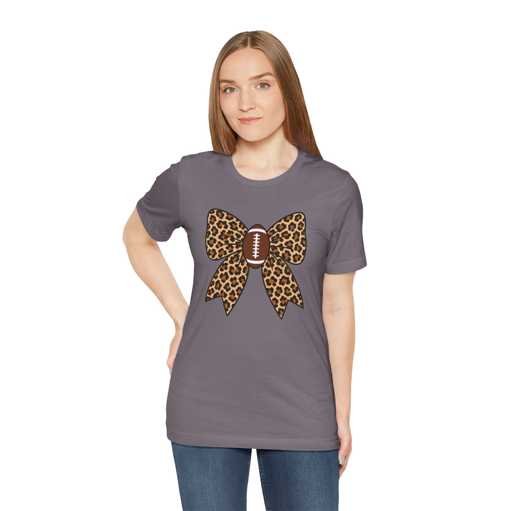 Leopard Football Bow Tee