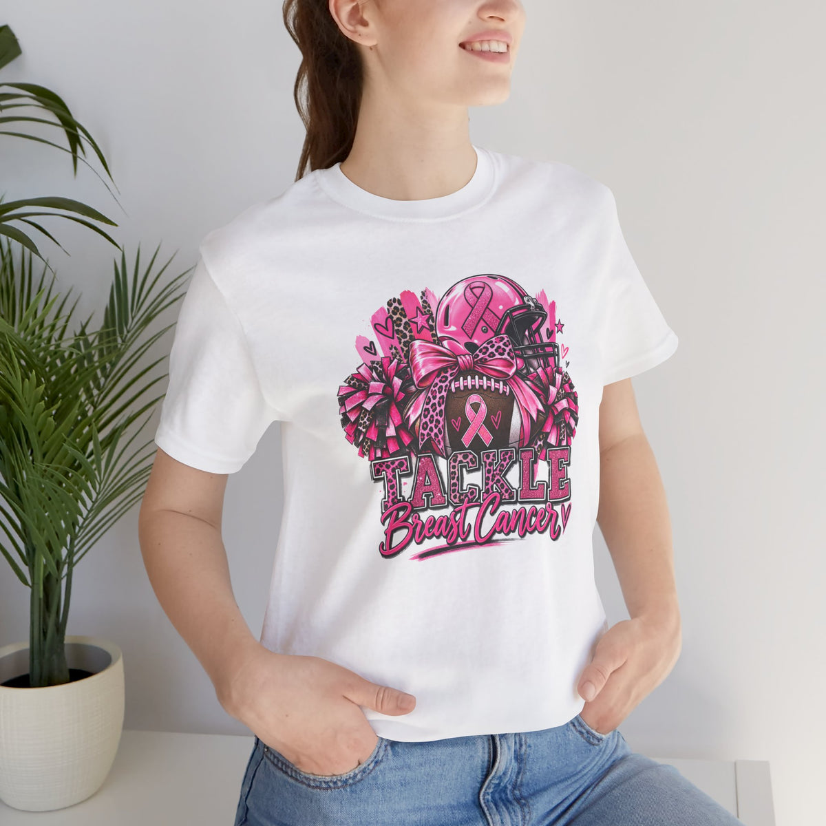 Tackle Breast Cancer Football T-Shirt