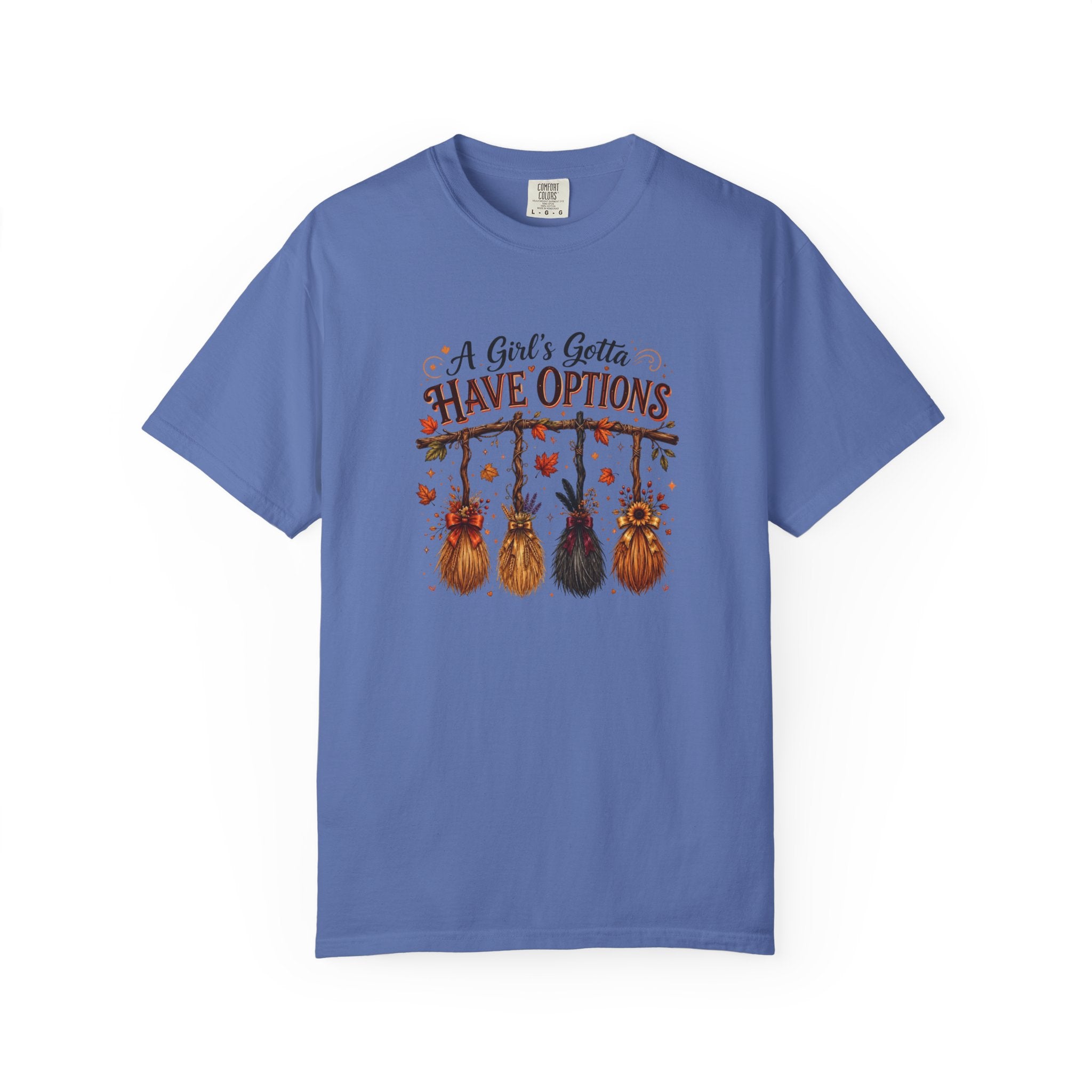"A Girl's Gotta Have Options" Autumn Gnome Tee