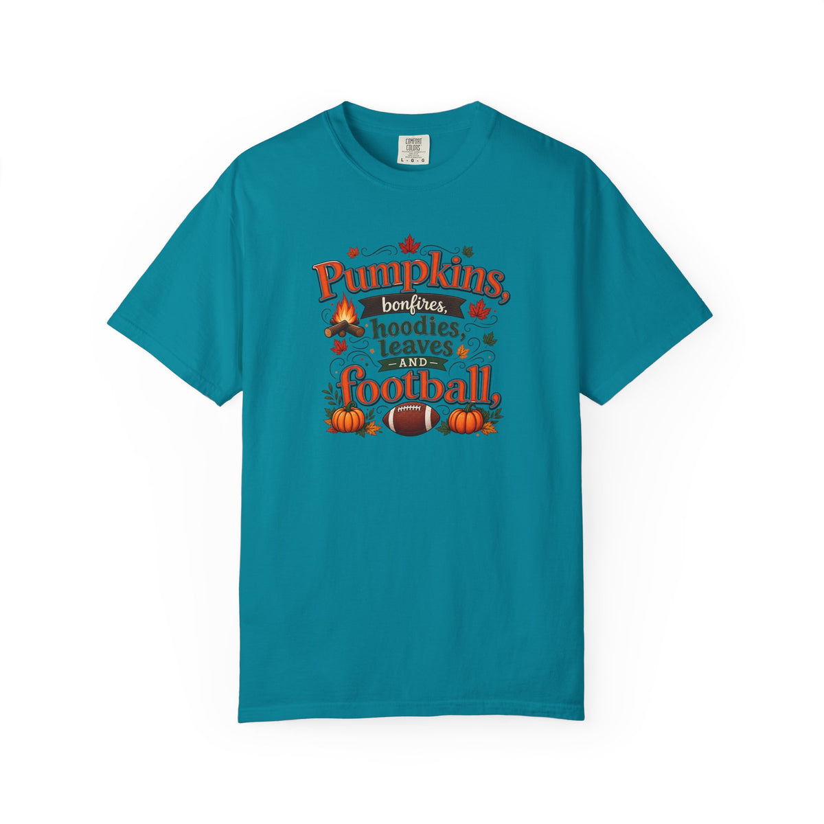 Fall Pumpkins Hoodies Leaves Football T‑Shirt