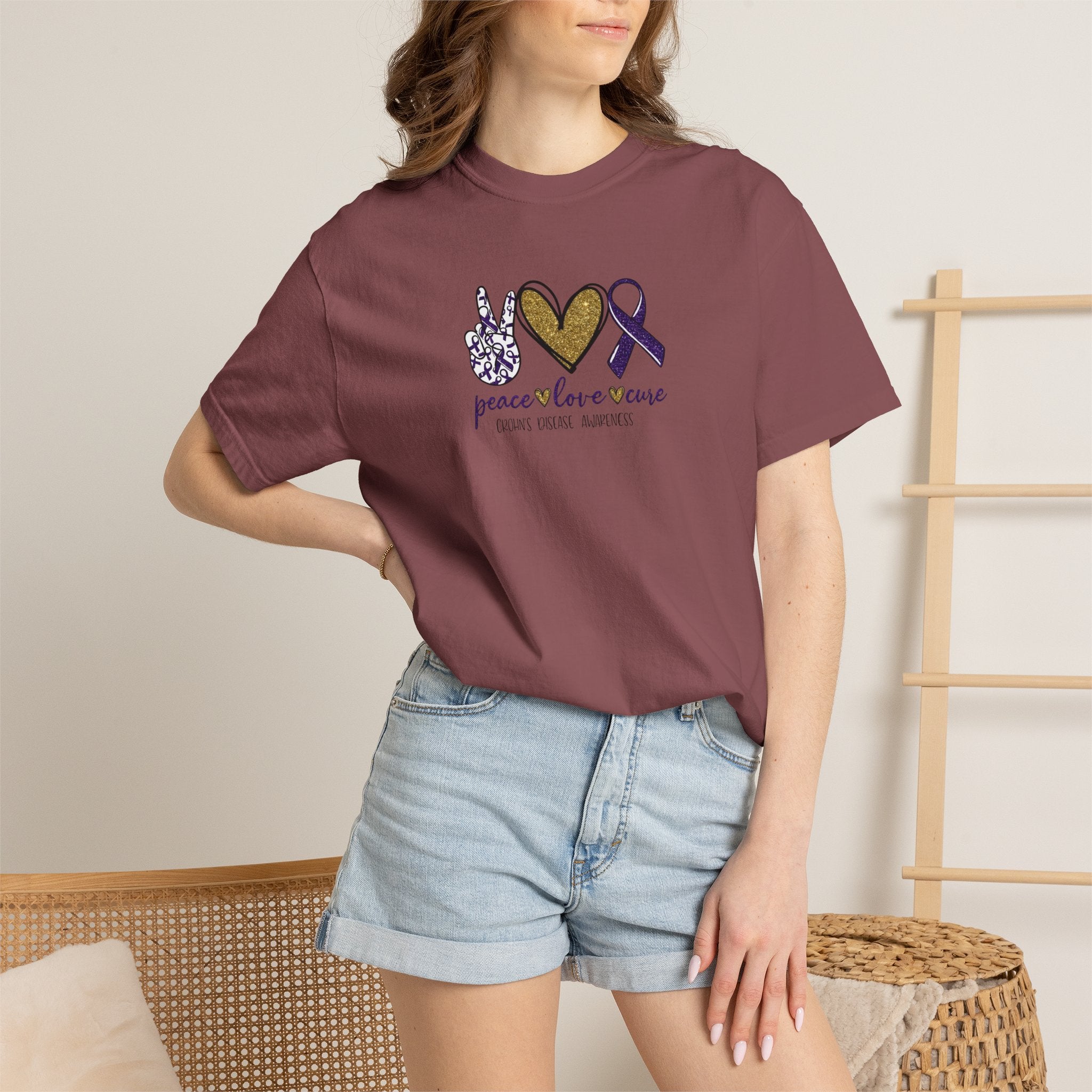 Peace Love Crohn's Awareness T-Shirt