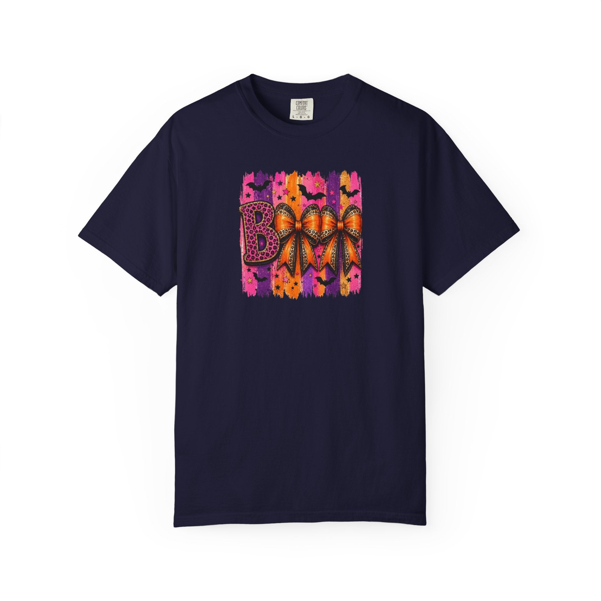 Boo Halloween Graphic T-Shirt — Colorful Spooky Pumpkin Design