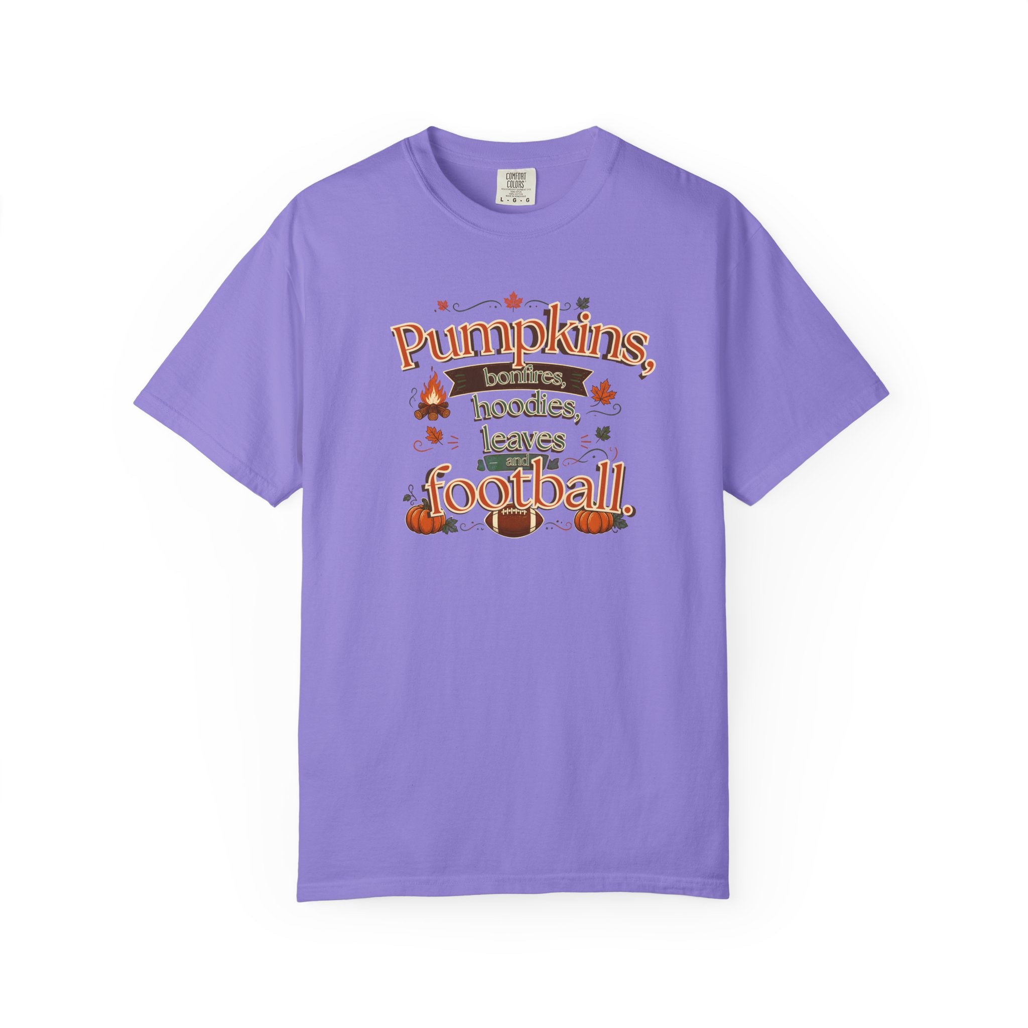 Fall Pumpkins Hoodies Leaves Football T‑Shirt