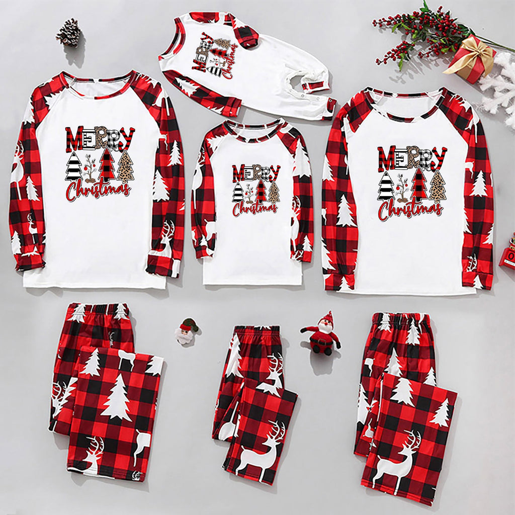 Matching Family Christmas Pajama Set – Buffalo Plaid Merry Christmas Holiday PJs