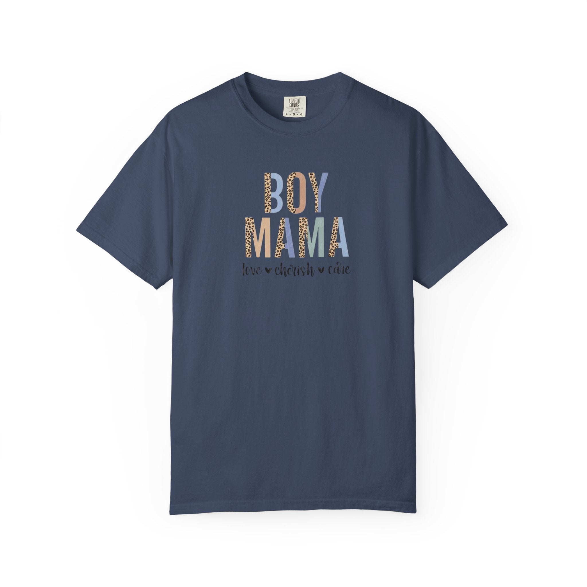 Boy Mama T-Shirt – Retro Floral 'Boy Mama' Tee with 'love  cherish  raise'