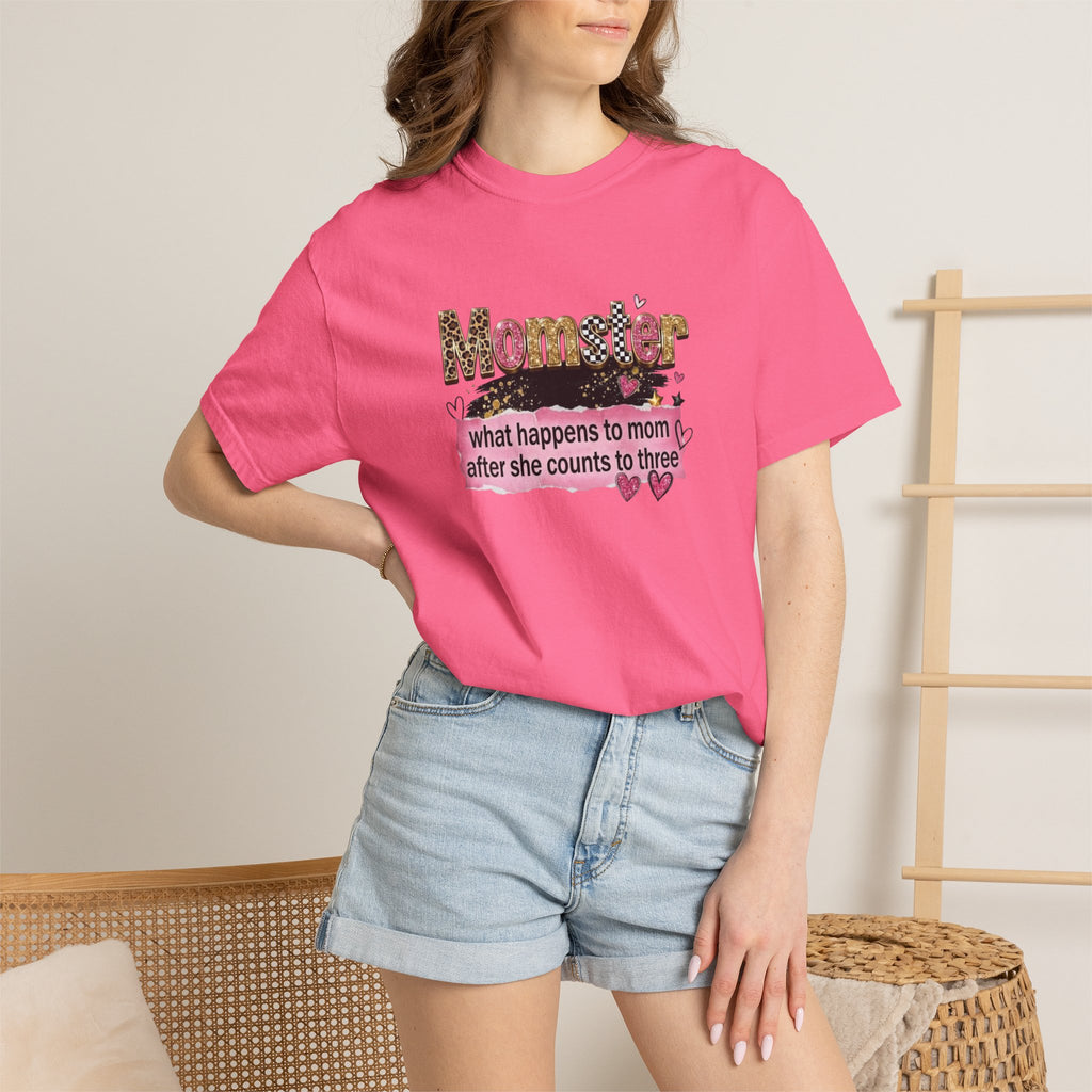 Momster T-Shirt – "What Happens to Mom After She Counts to Three" Funny Mom Shirt
