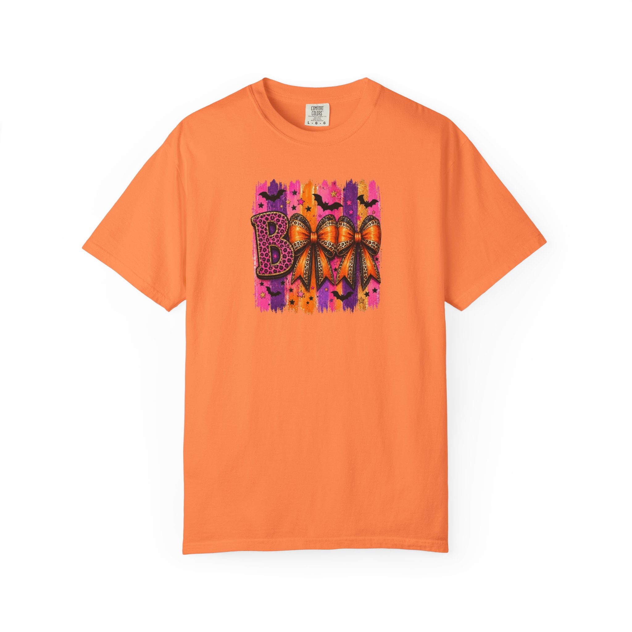 Boo Halloween Graphic T-Shirt — Colorful Spooky Pumpkin Design