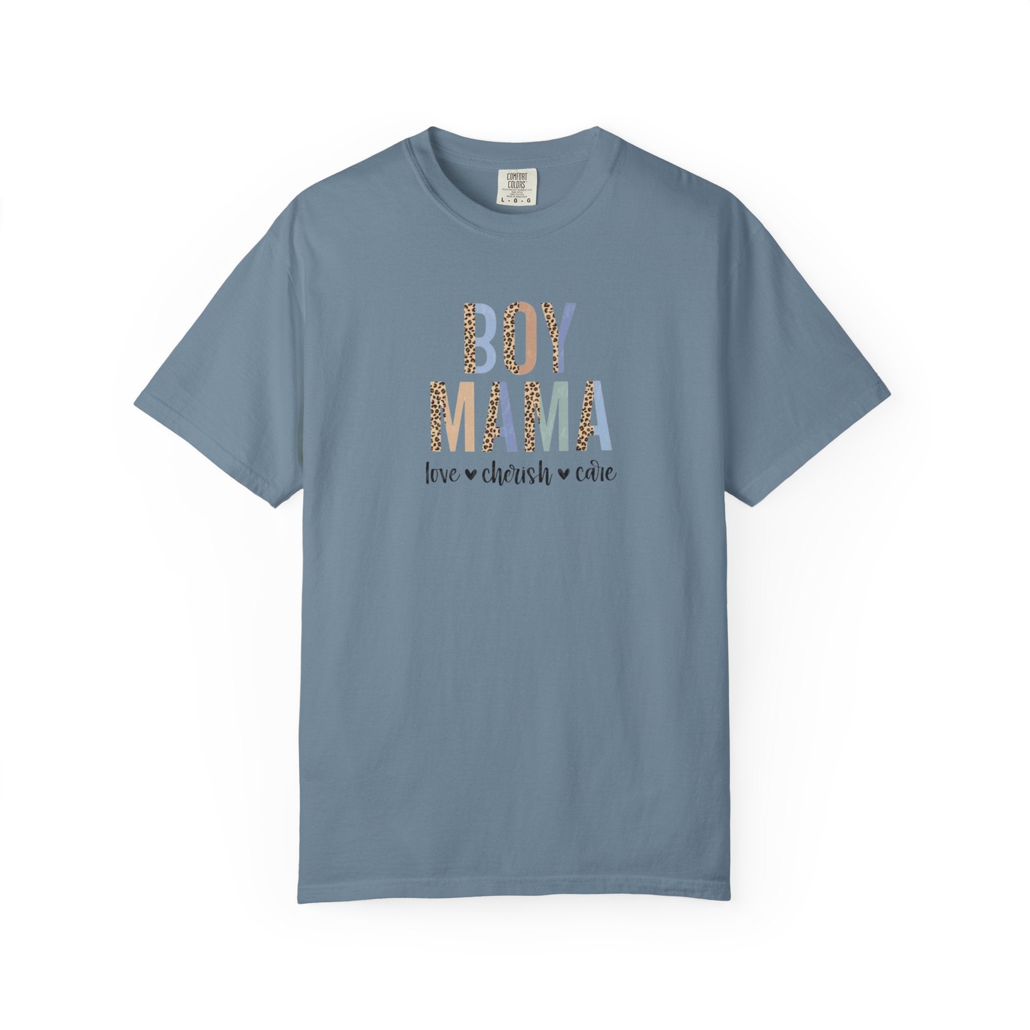 Boy Mama T-Shirt – Retro Floral 'Boy Mama' Tee with 'love  cherish  raise'