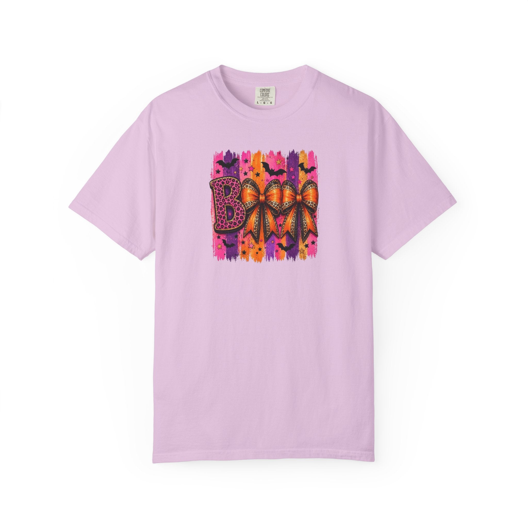 Boo Halloween Graphic T-Shirt — Colorful Spooky Pumpkin Design