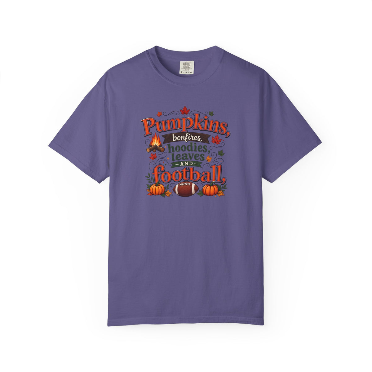 Fall Pumpkins Hoodies Leaves Football T‑Shirt