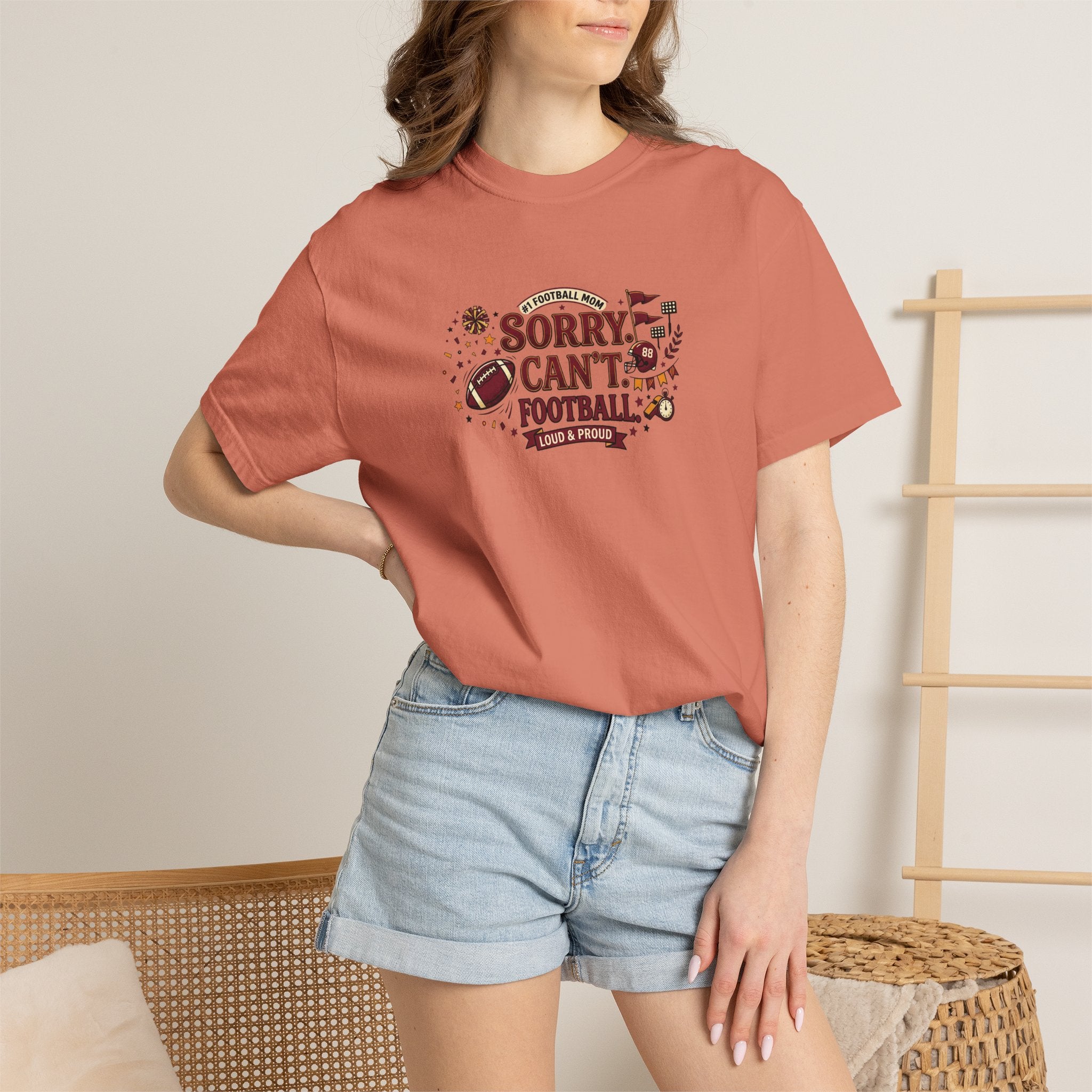 Sorry I Can't, Football T-Shirt