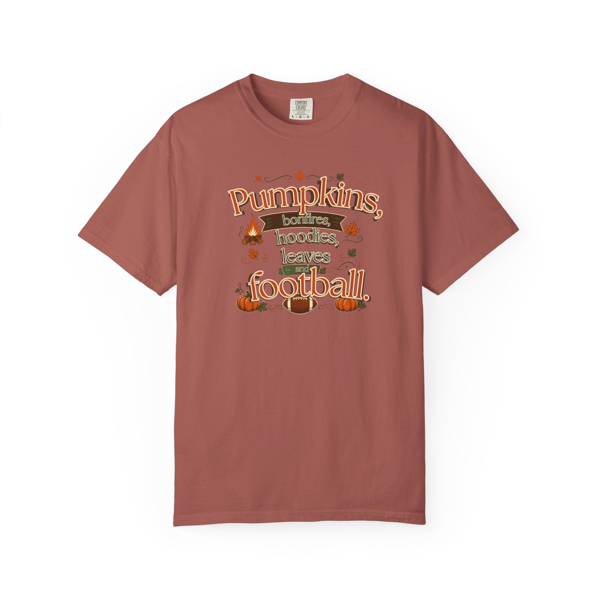 Fall Pumpkins Hoodies Leaves Football T‑Shirt