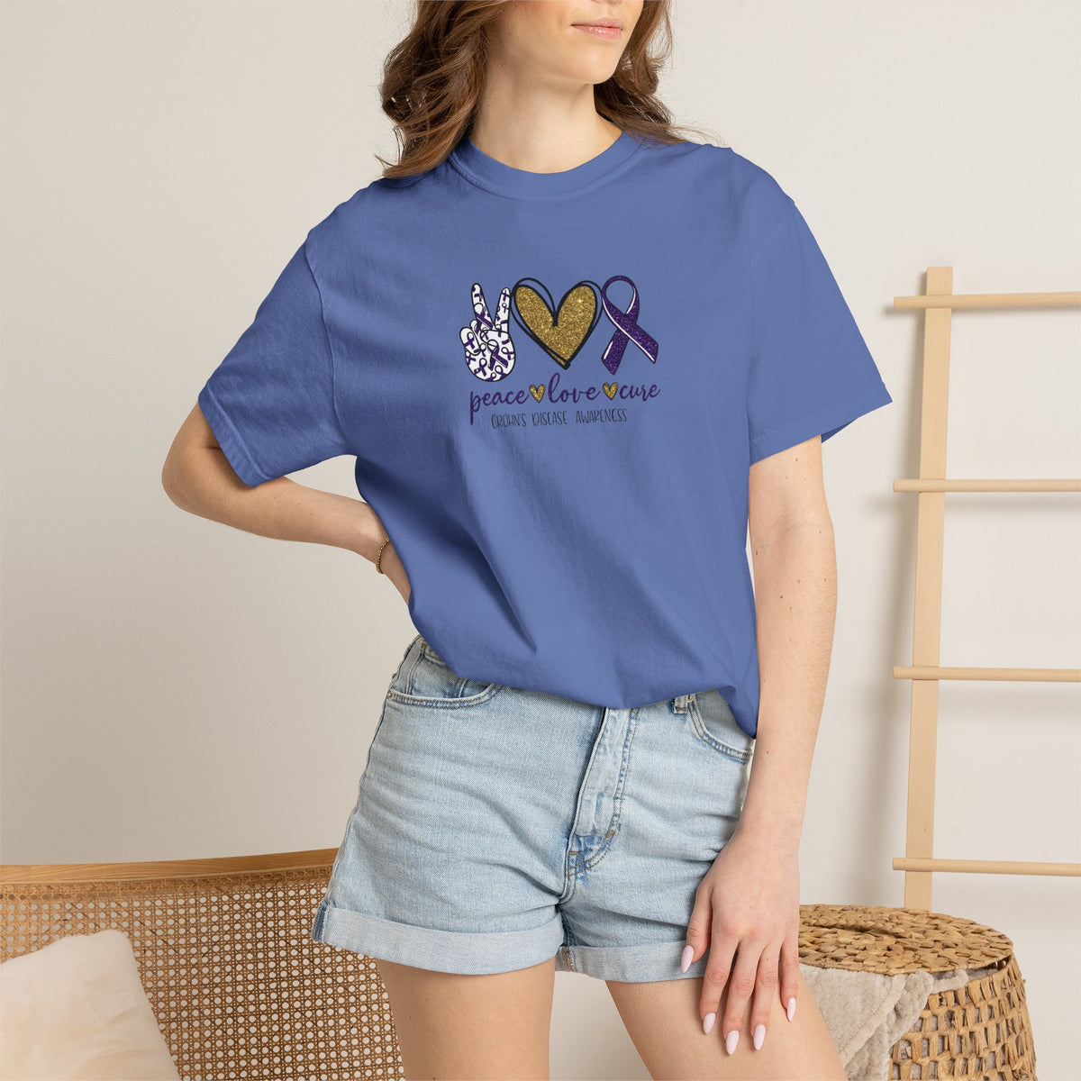 Peace Love Crohn's Awareness T-Shirt