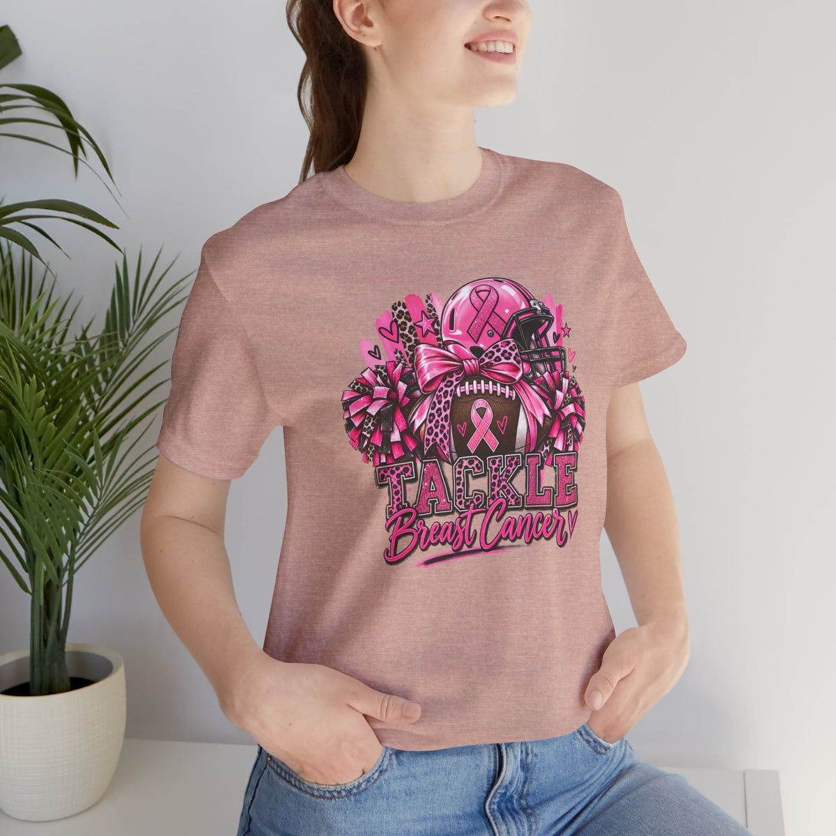 Tackle Breast Cancer Football T-Shirt