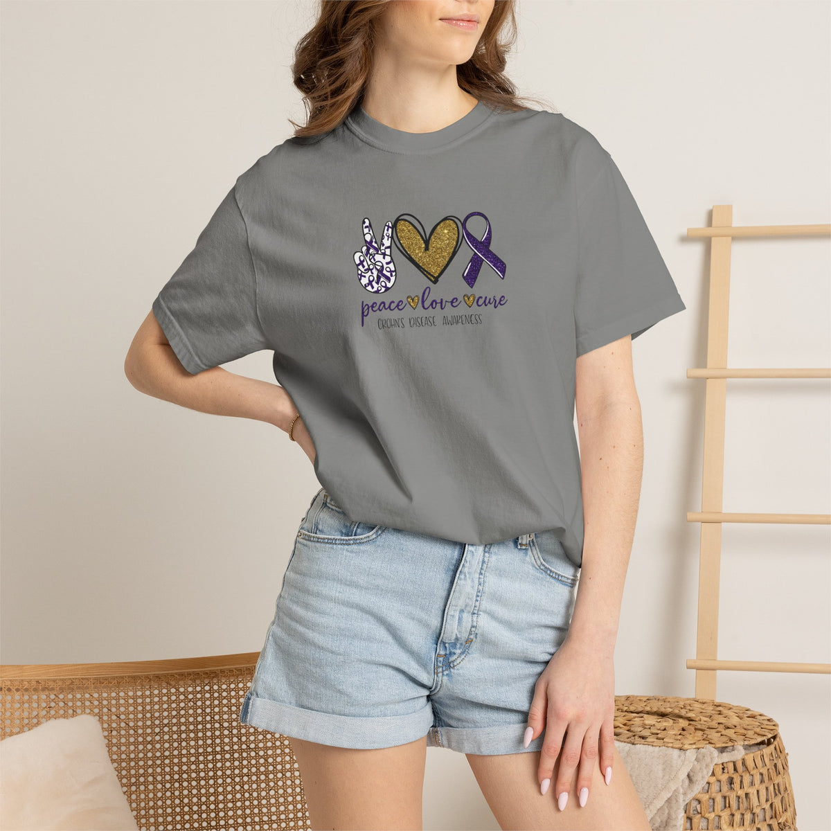 Peace Love Crohn's Awareness T-Shirt