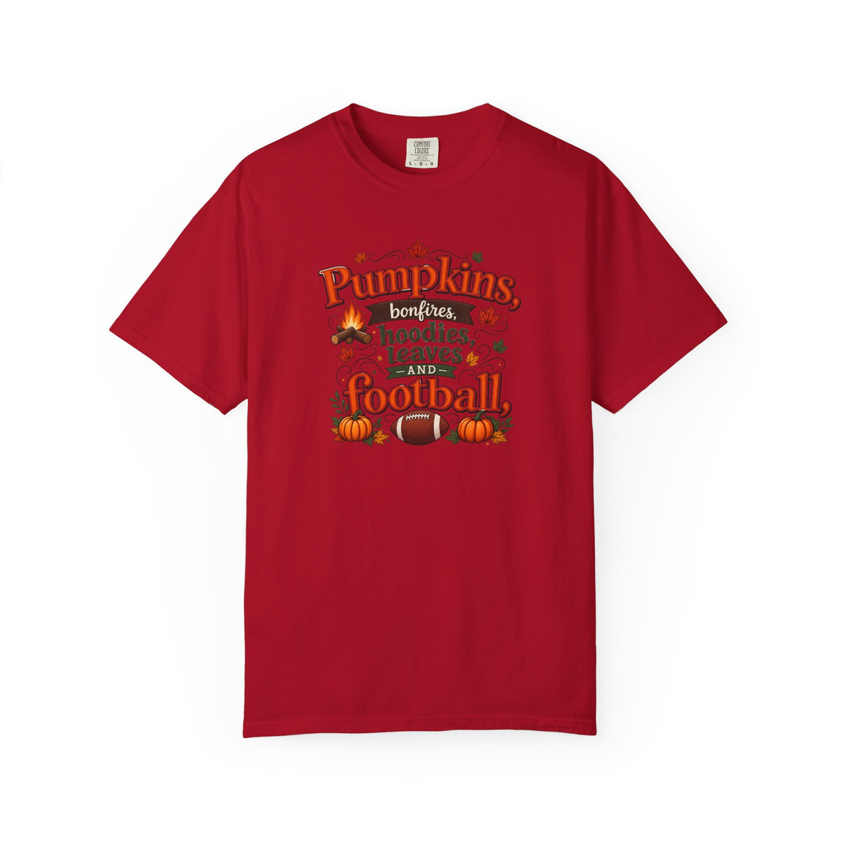 Fall Pumpkins Hoodies Leaves Football T‑Shirt