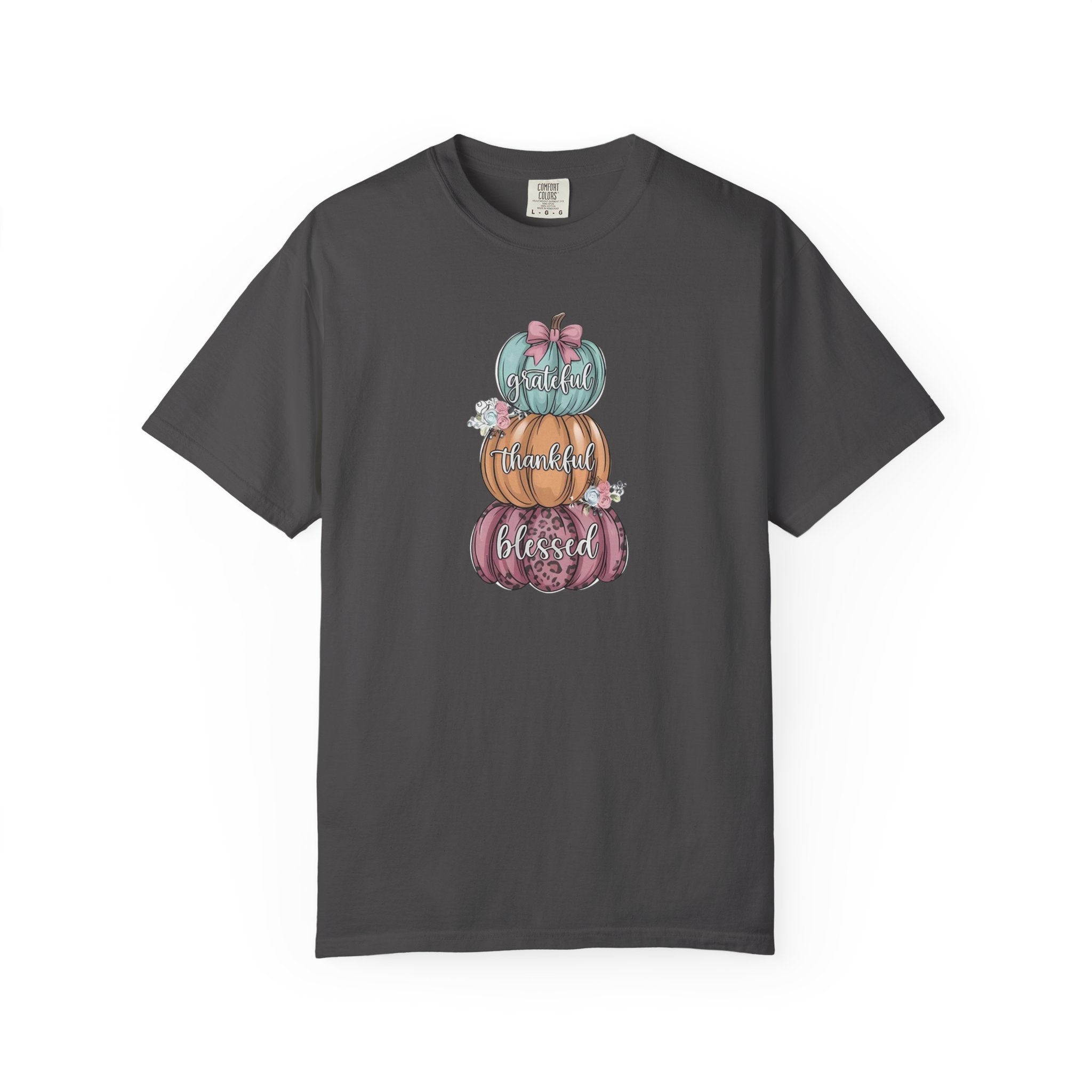 Pumpkin Stack "Grateful Thankful Blessed" T-Shirt