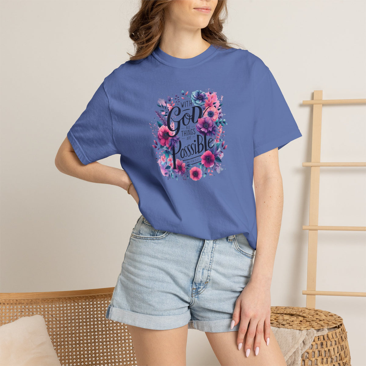 God Is Possible Floral T-Shirt