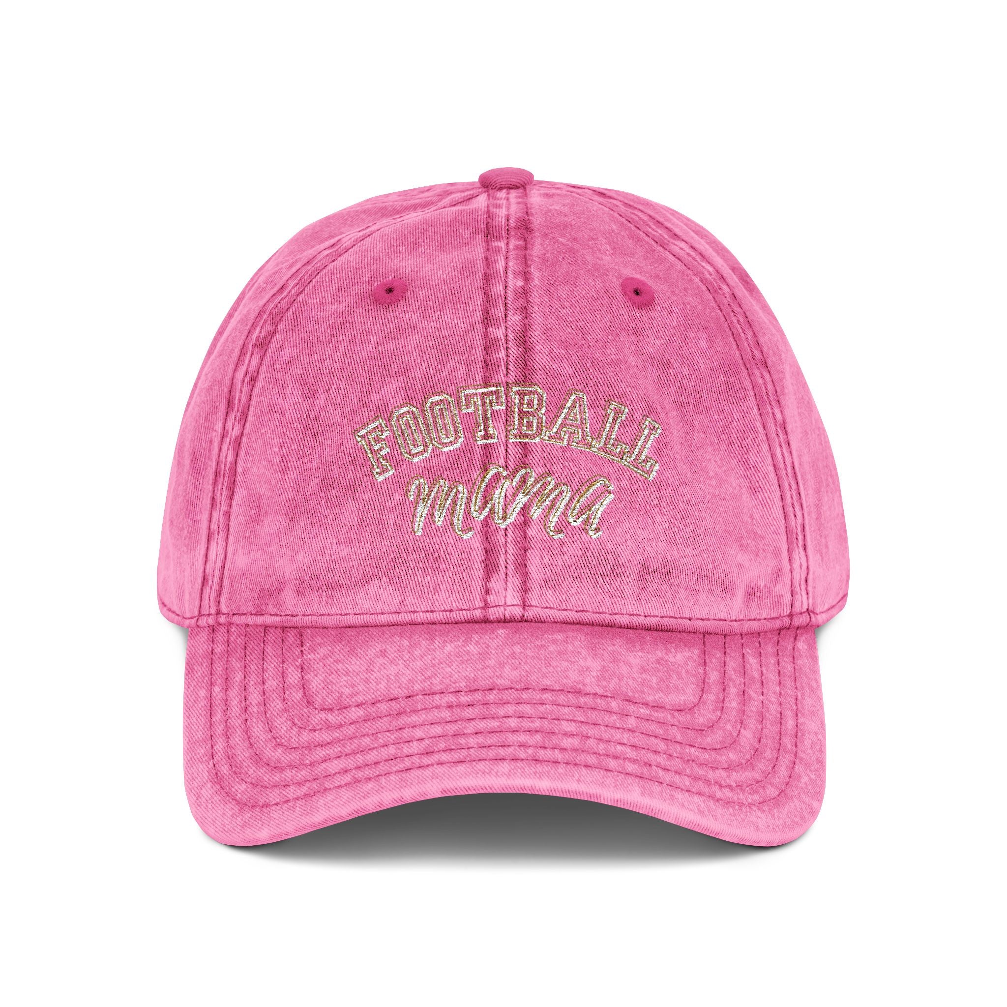 Football Mama Vintage Embroidered Cap