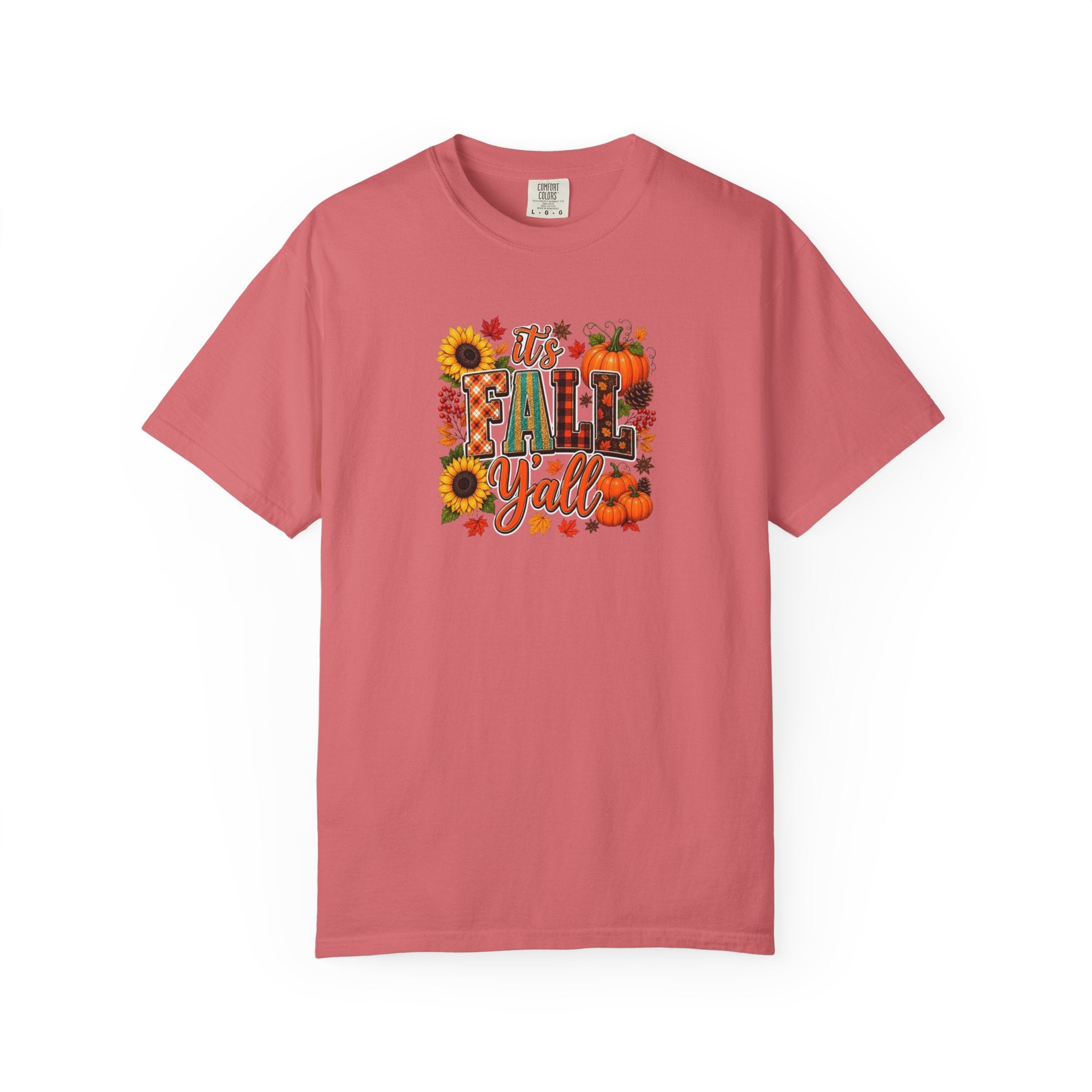 Fall Y'all T-Shirt — Autumn Pumpkin & Sunflower Graphic Tee