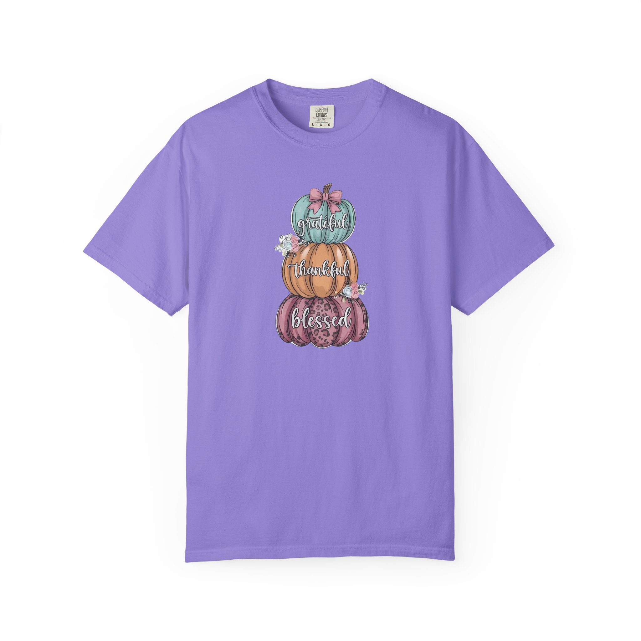 Pumpkin Stack "Grateful Thankful Blessed" T-Shirt