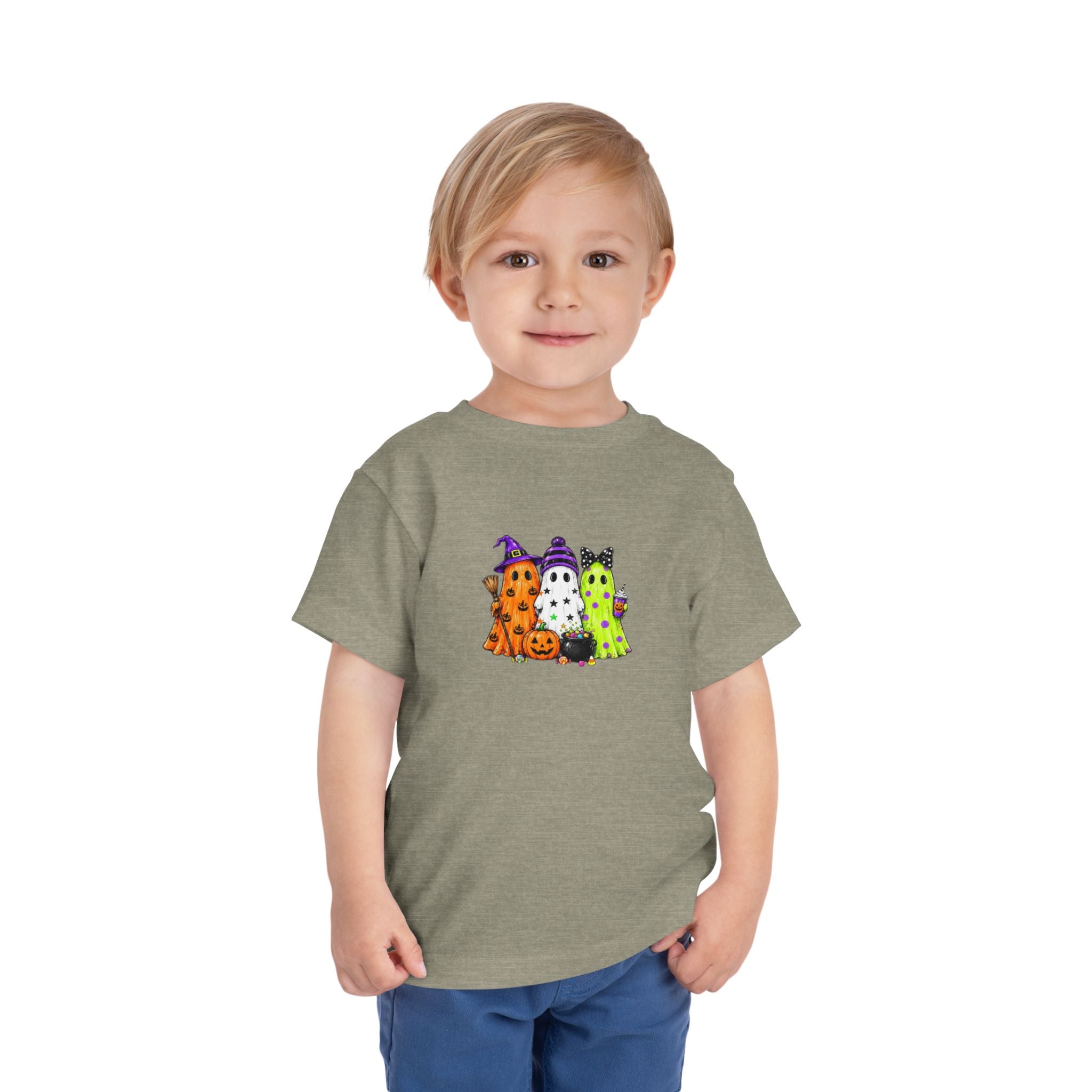 Toddler Halloween Ghosts Short Sleeve Tee