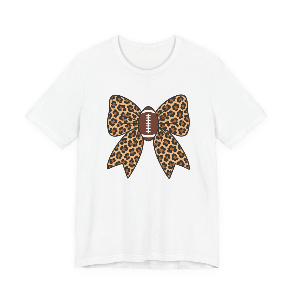 Leopard Football Bow Tee