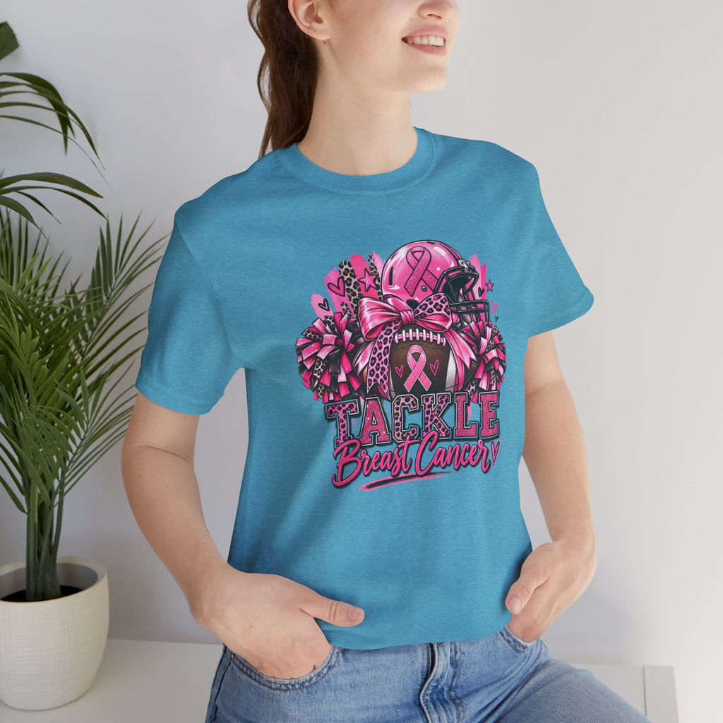 Tackle Breast Cancer Football T-Shirt