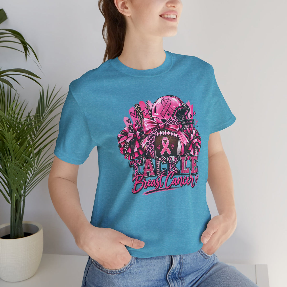 Tackle Breast Cancer Football T-Shirt