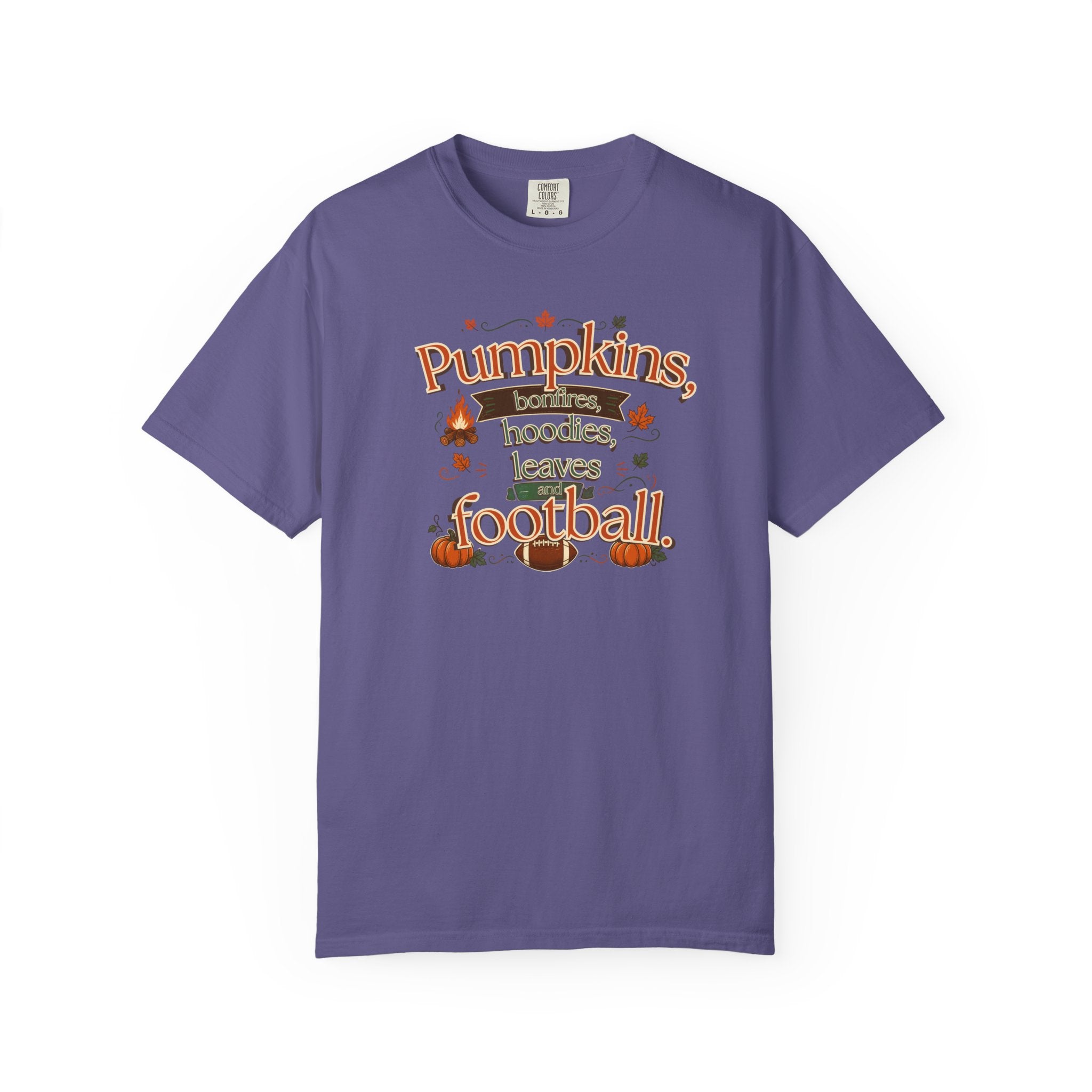 Fall Pumpkins Hoodies Leaves Football T‑Shirt