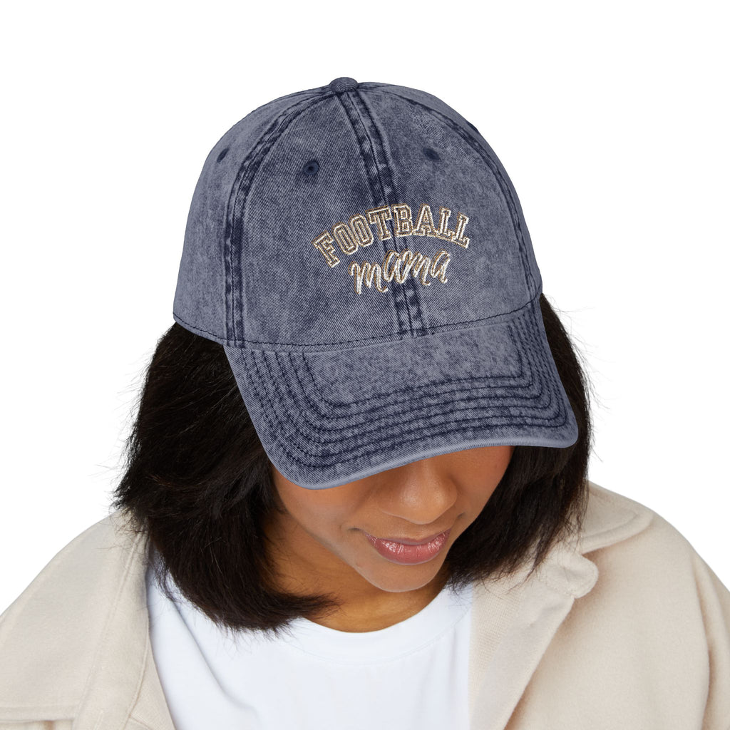 Football Mama Vintage Embroidered Cap