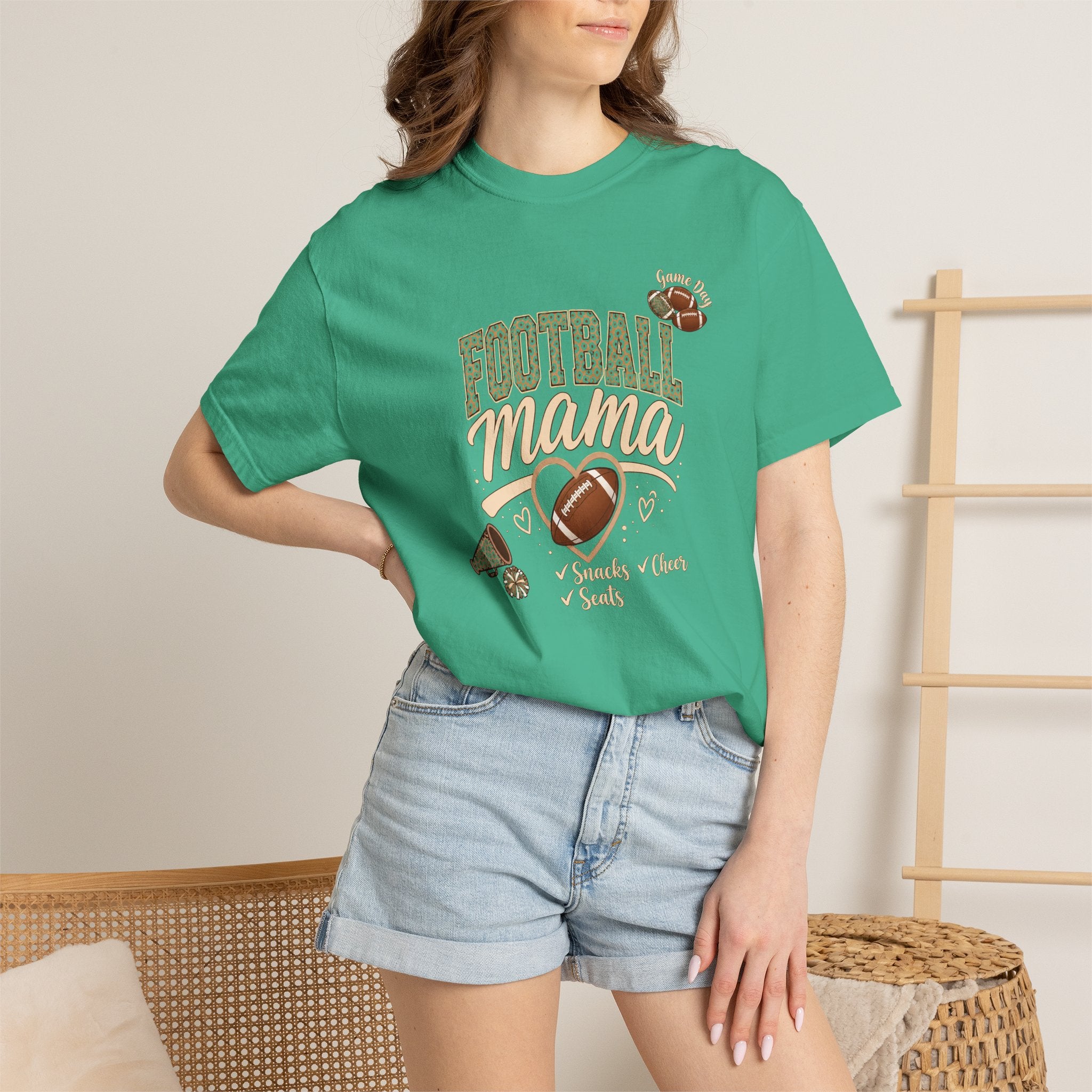 Football Mama T-Shirt — Cute Vintage Football Mom Tee