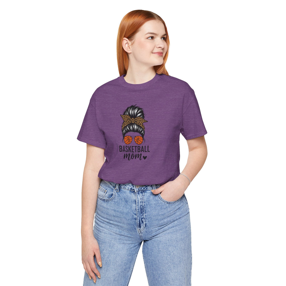 Graphic Basketball Sunglasses & Messy Bun Shirt