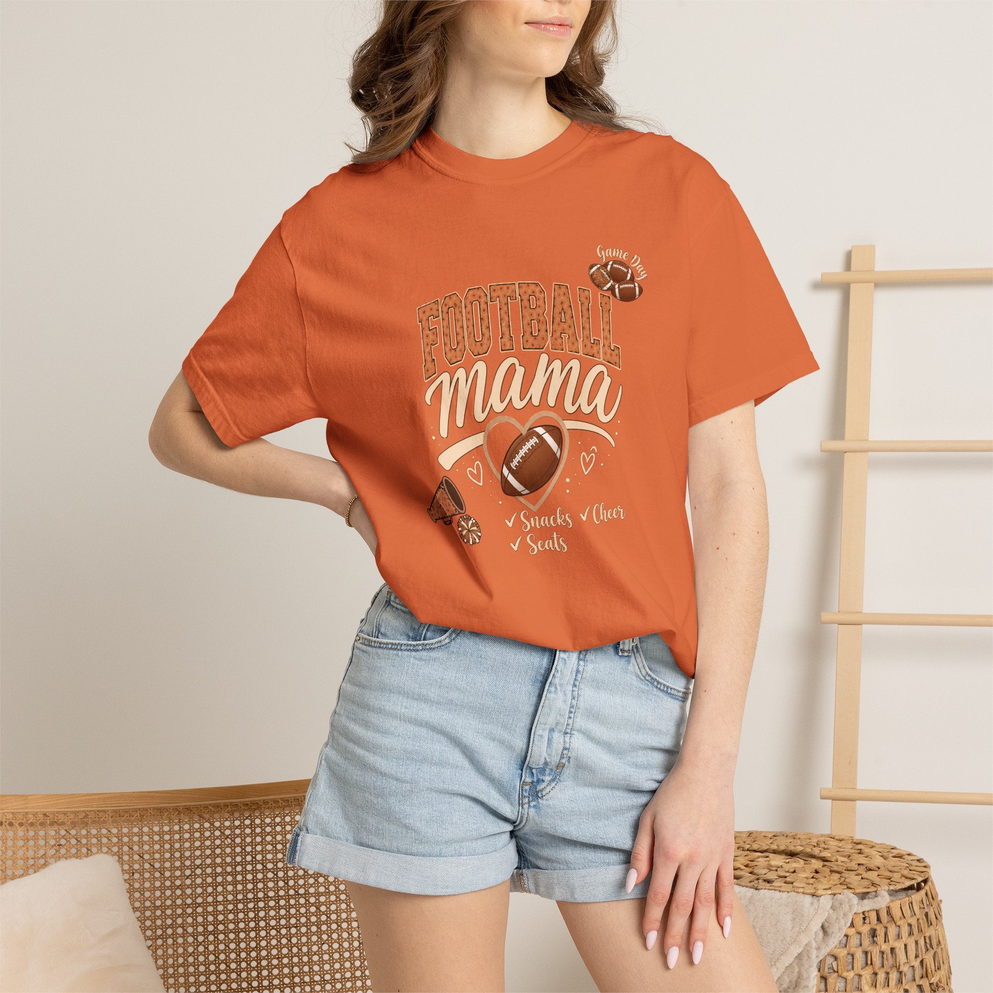 Football Mama T-Shirt — Cute Vintage Football Mom Tee