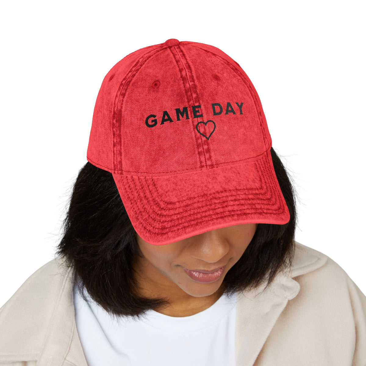 Game Day Heart Vintage Cap