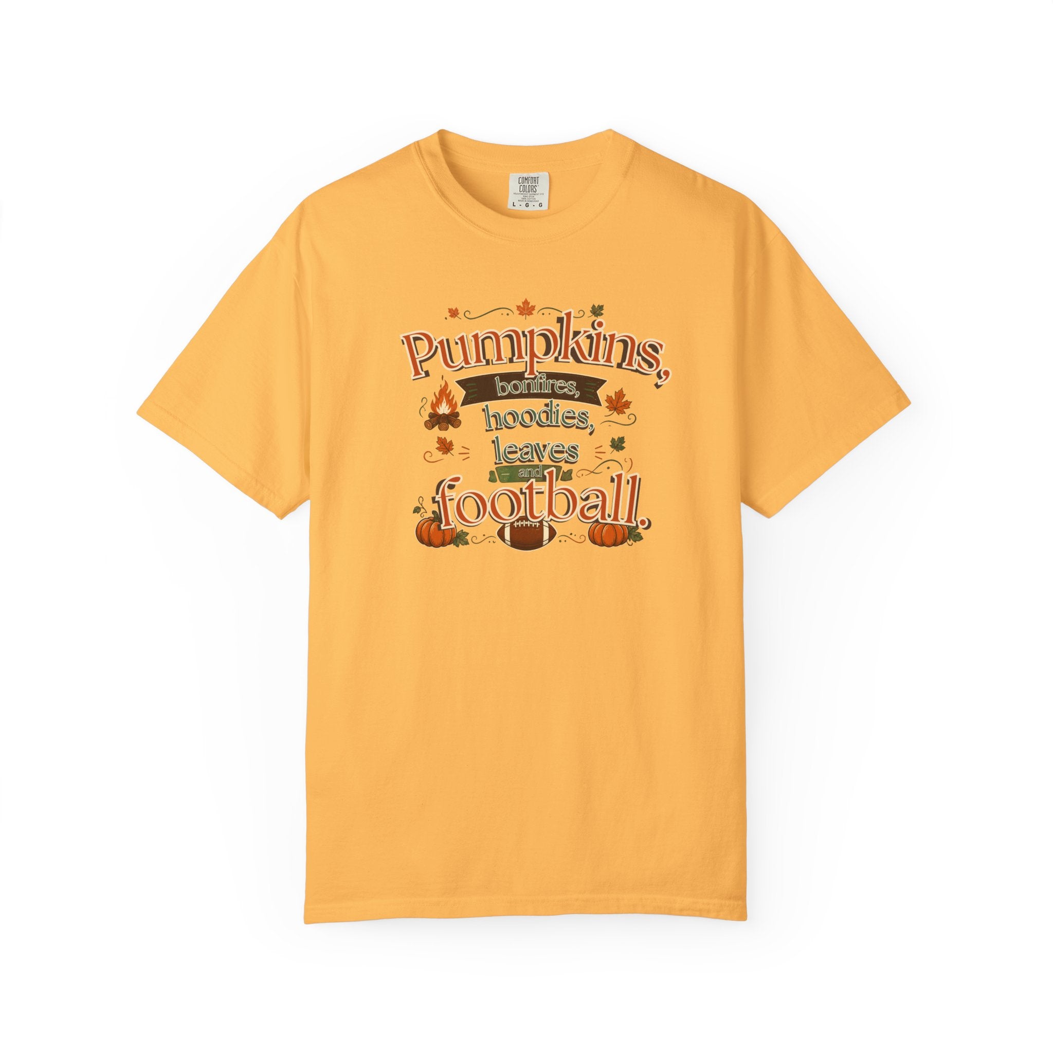 Fall Pumpkins Hoodies Leaves Football T‑Shirt