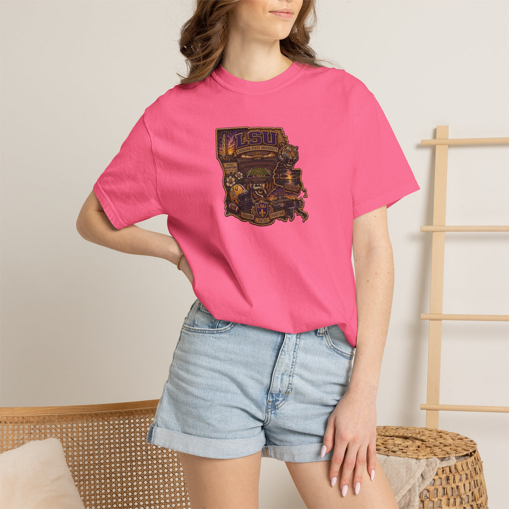 Retro Arcade Tee — Vintage Game Console Louisiana T-Shirt\