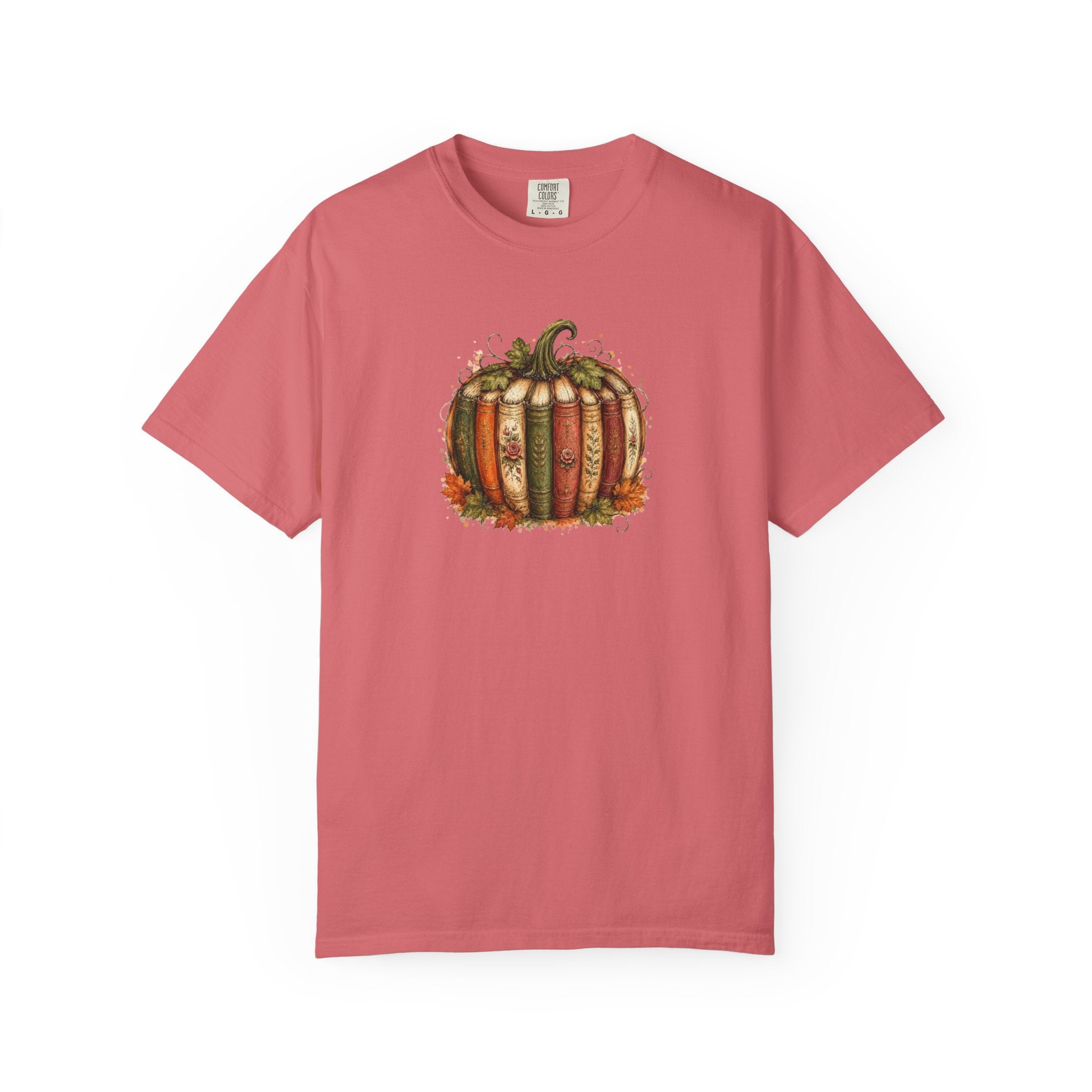 Vintage Fall Pumpkin Book Graphic T-Shirt