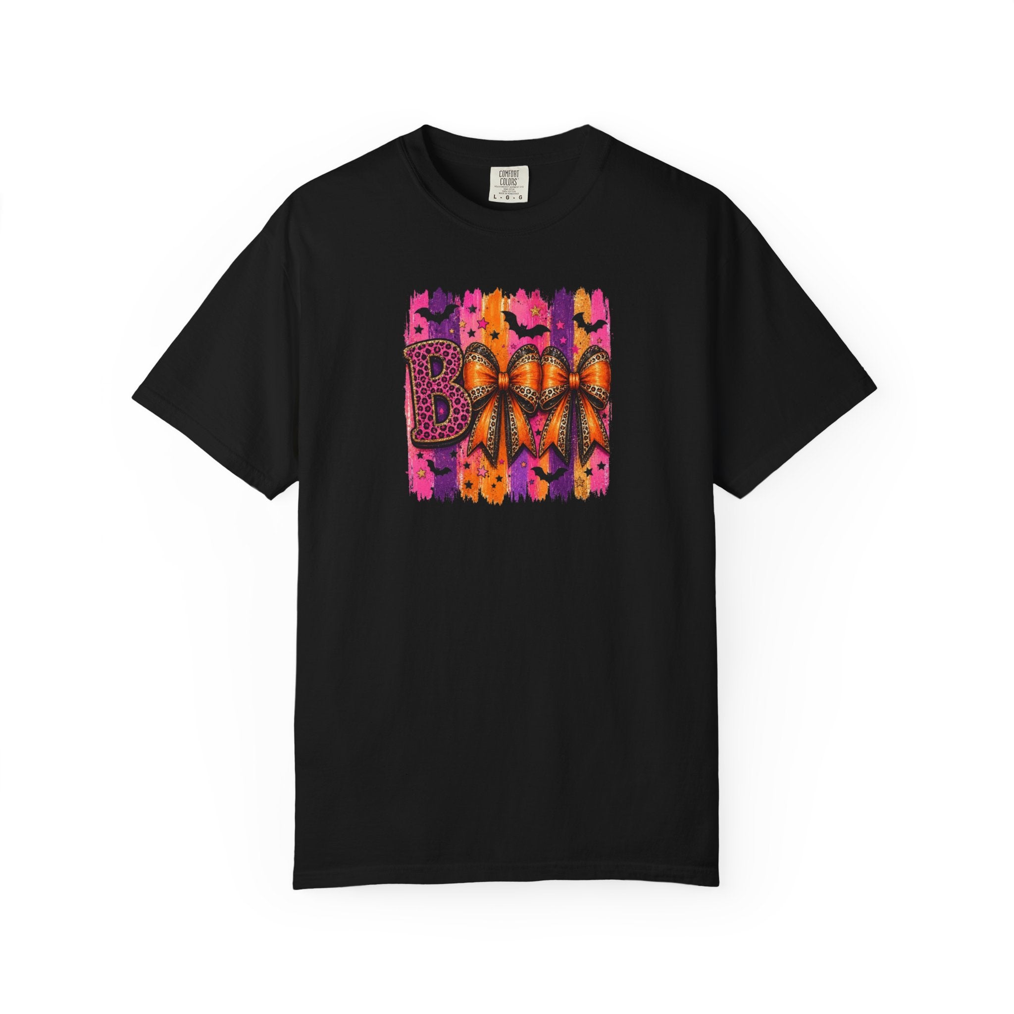 Boo Halloween Graphic T-Shirt — Colorful Spooky Pumpkin Design