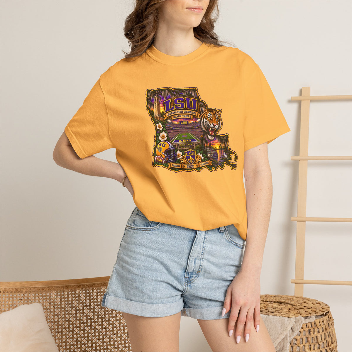 Retro Arcade Tee — Vintage Game Console Louisiana T-Shirt\