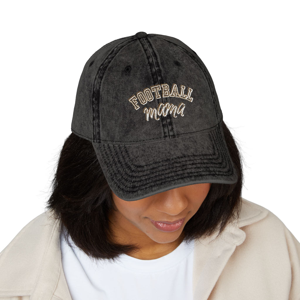 Football Mama Vintage Embroidered Cap